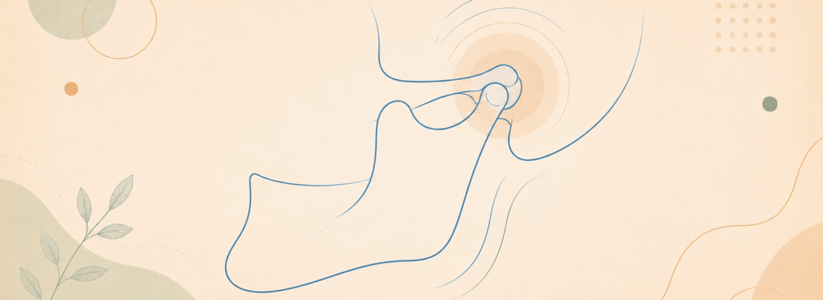 TME çene eklemi rahatsızlığı — yan görünüm çene ve temporomandibular eklem anatomi çizimi
